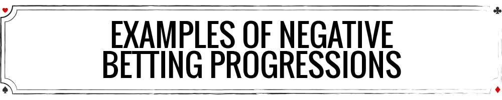 examples of negative betting progressions