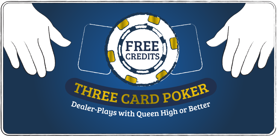 free credits three card poker