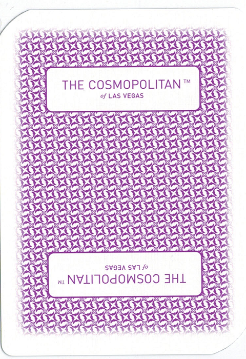 the backside of the card used by the Cosmopolitan Casino, in the largest image size that this blog will allow -  back of a card image